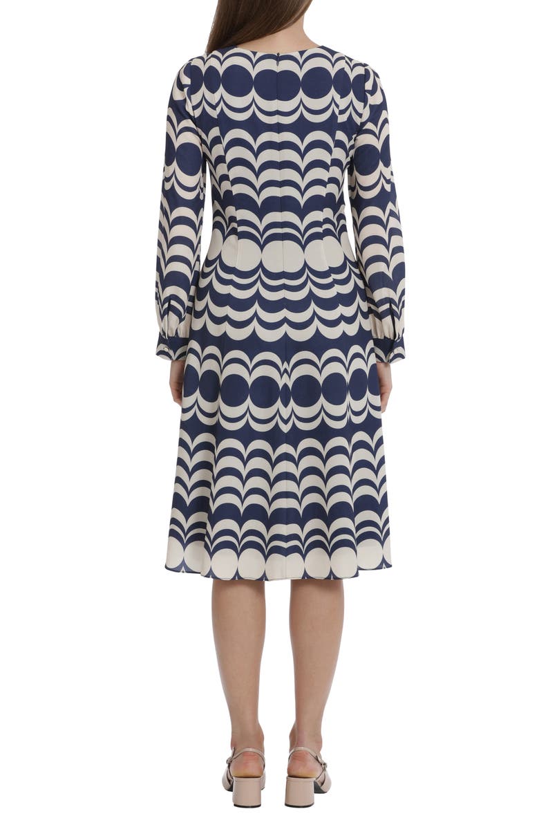Maggy London Geo Print Long Sleeve Dress, Alternate, color, 