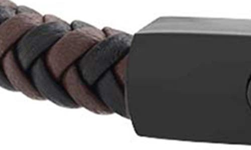 Geoffrey Beene Braided Leather Bracelet
