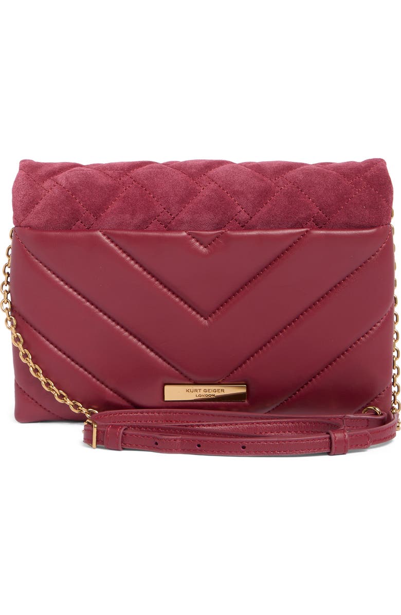 Kurt Geiger London Kensington Duet Quilted Leather Crossbody Bag, Alternate, color,