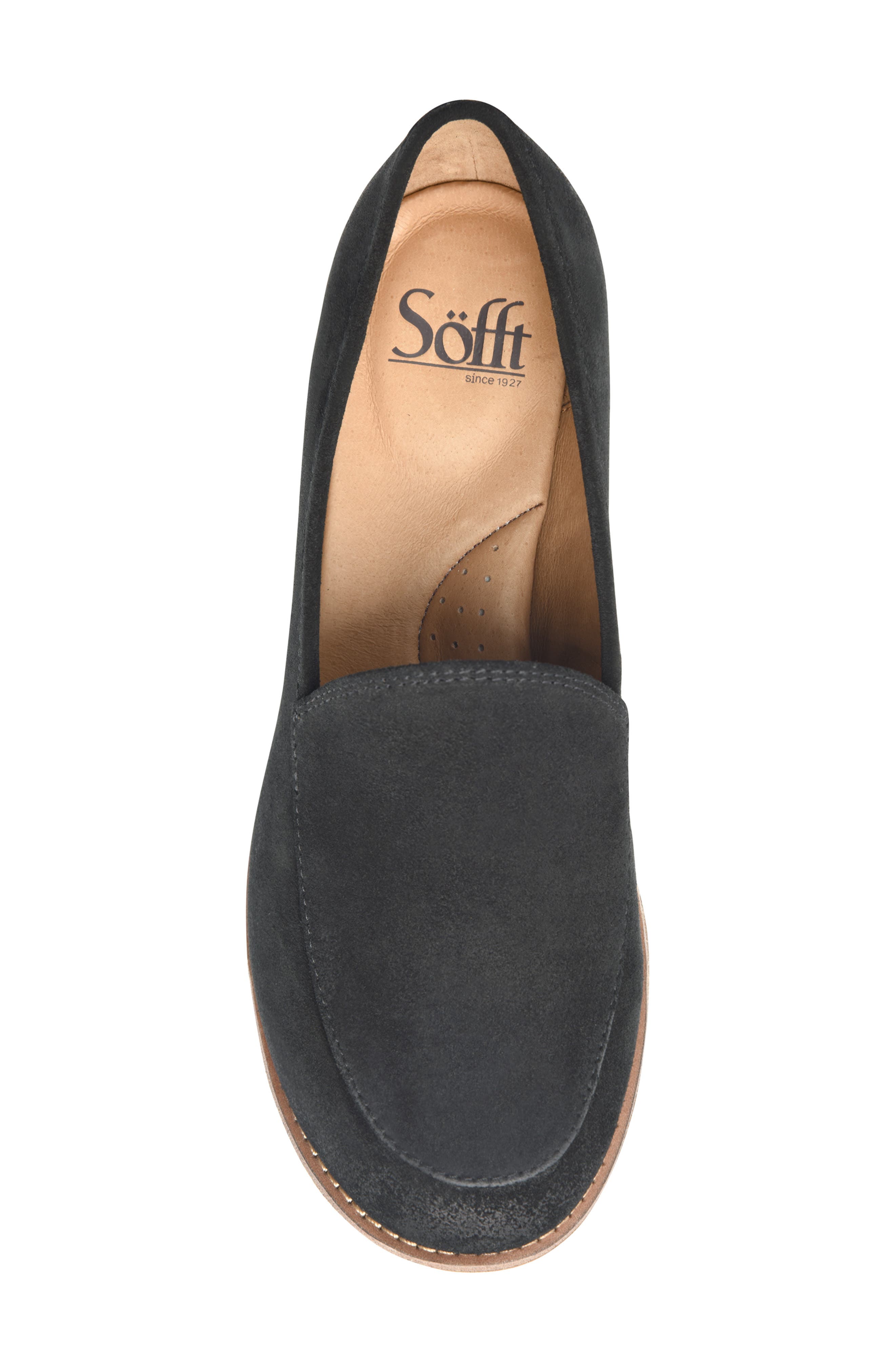Söfft Napoli Loafer, Alternate, color, Black Suede