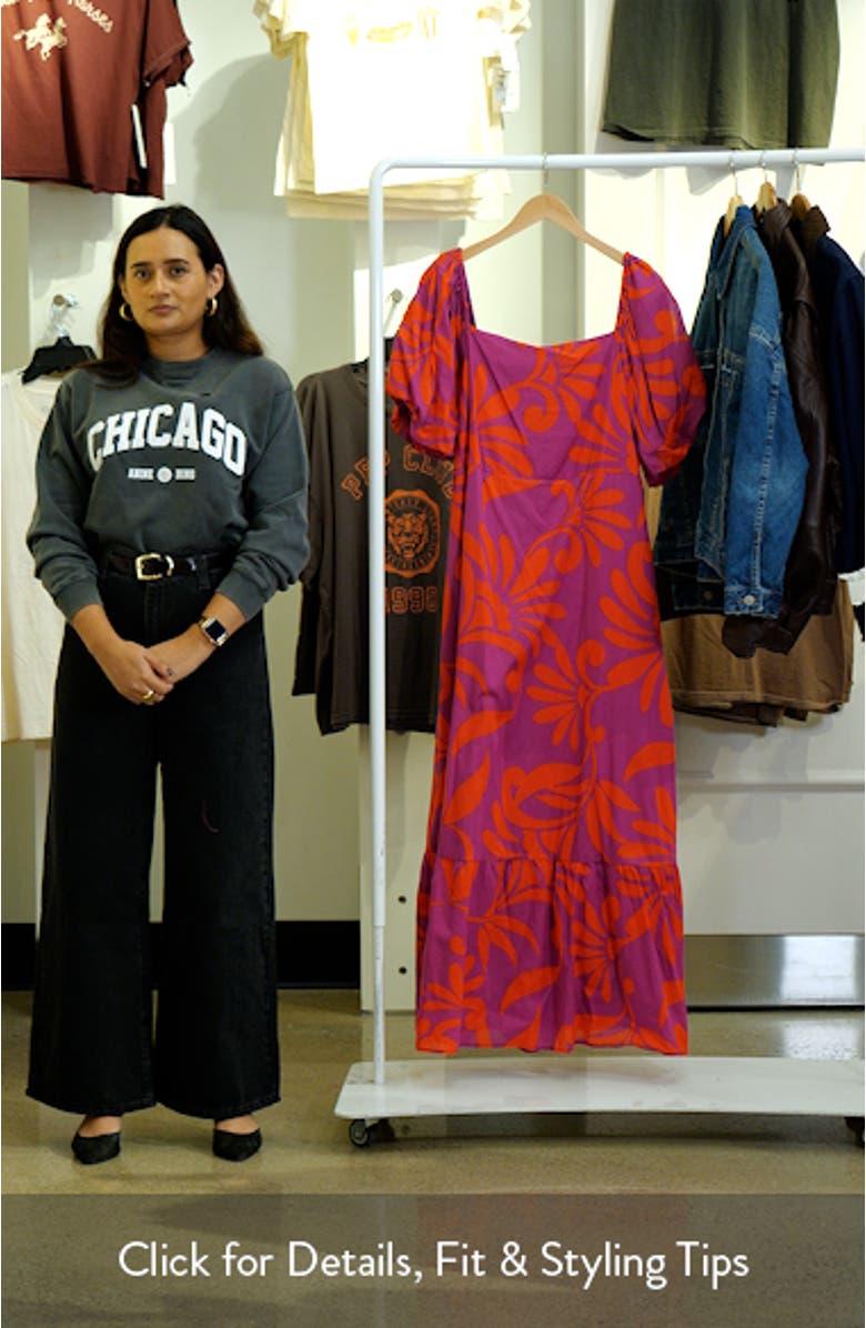 Arona Floral Xena Cotton Maxi Dress, sales video thumbnail