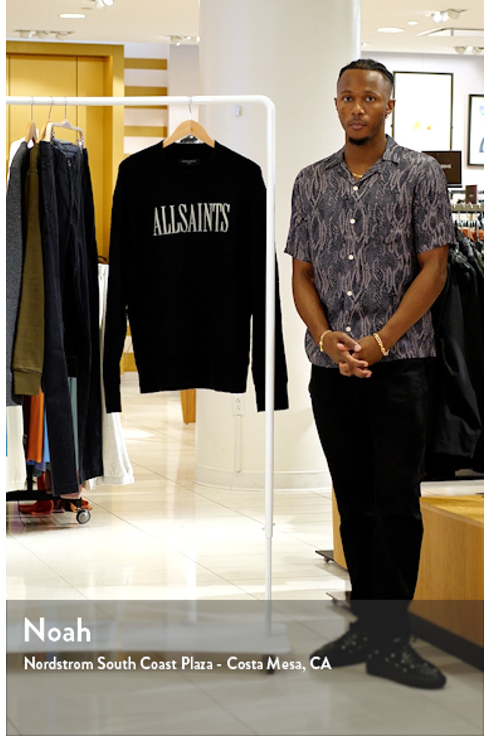 Carson Merchandise AllSaints Carson Crewneck Sweater (Men) | Nordstromrack
