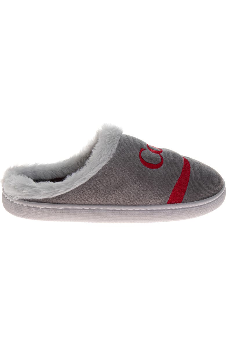 Coca Cola Diet Coke<sup>®</sup> Faux Fur Trim Slipper, Main, color, Grey