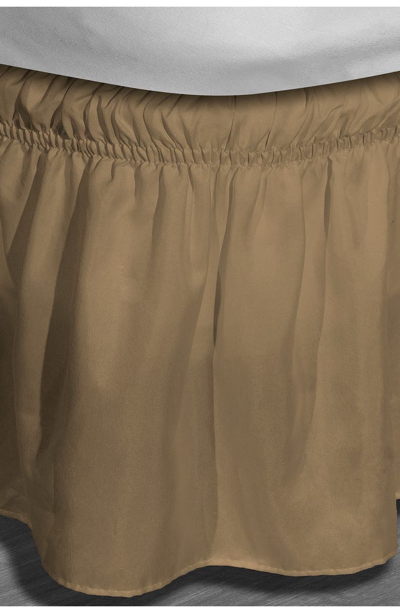 Duck River Textile Twin/Full Waldorf Microfiber Bed Ruffle Skirt - Mocha, Main, color,