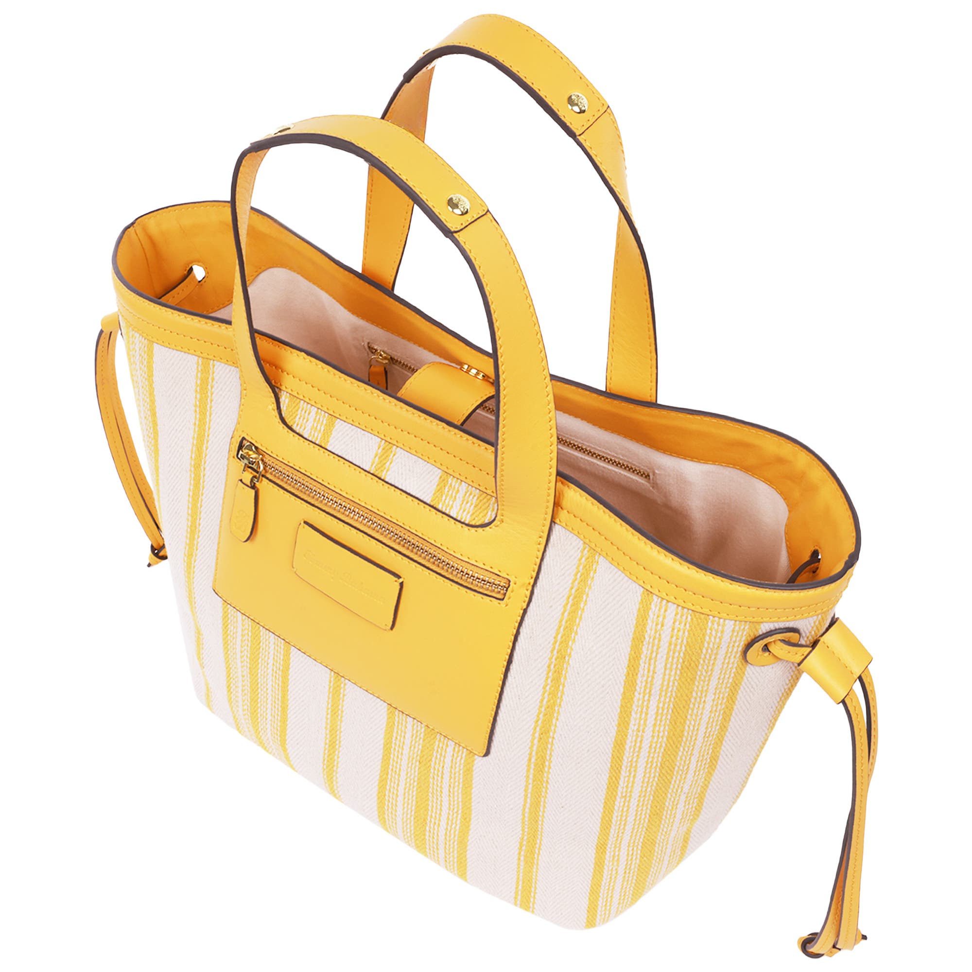 Tommy Bahama Canvas Stripe Large Tote, Alternate, color, Yellow