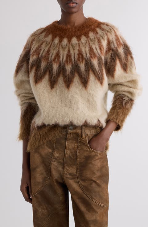 Natania Wool & Mohair Blend Fair Isle Sweater