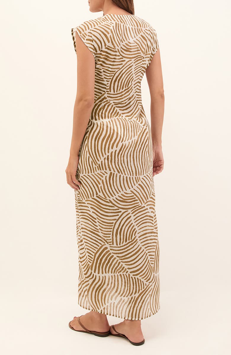 ViX Paula Hermanny Sasha Tie Front Cotton Cover-Up Dress, Alternate, color, 