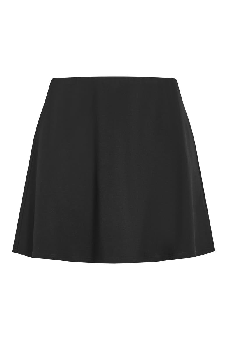 Peytonn A-Line Stretch Ponte Miniskirt, Alternate, color, BLACK