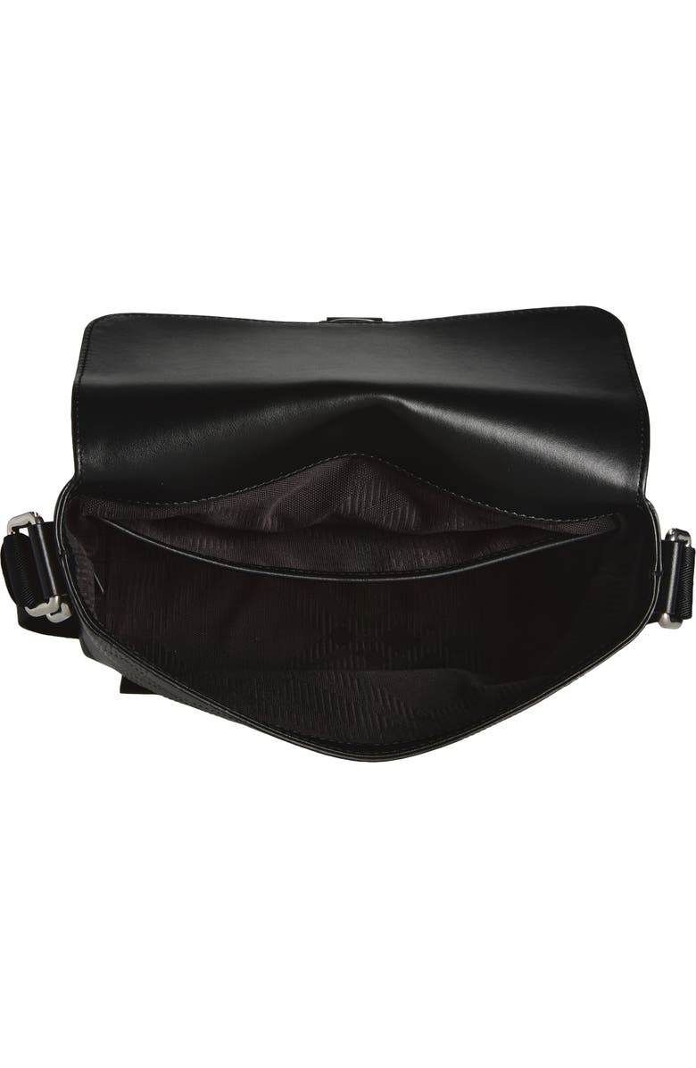Burberry Small Buckle Messenger Bag, Alternate, color, Black
