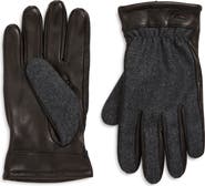 Robert Barakett Herringbone Leather Trim Gloves