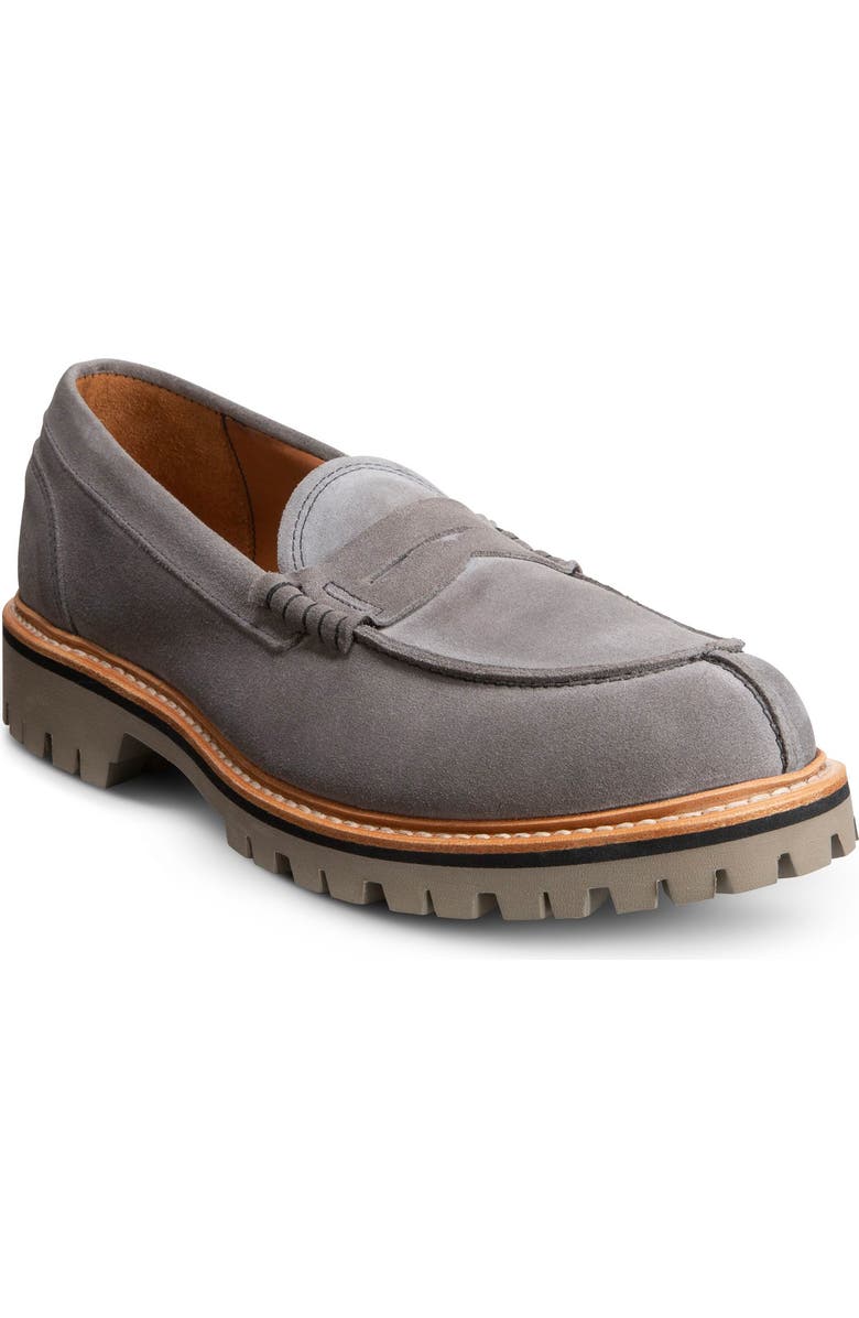 Allen Edmonds Freeport Weatherproof Suede Penny Loafer, Main, color, Storm
