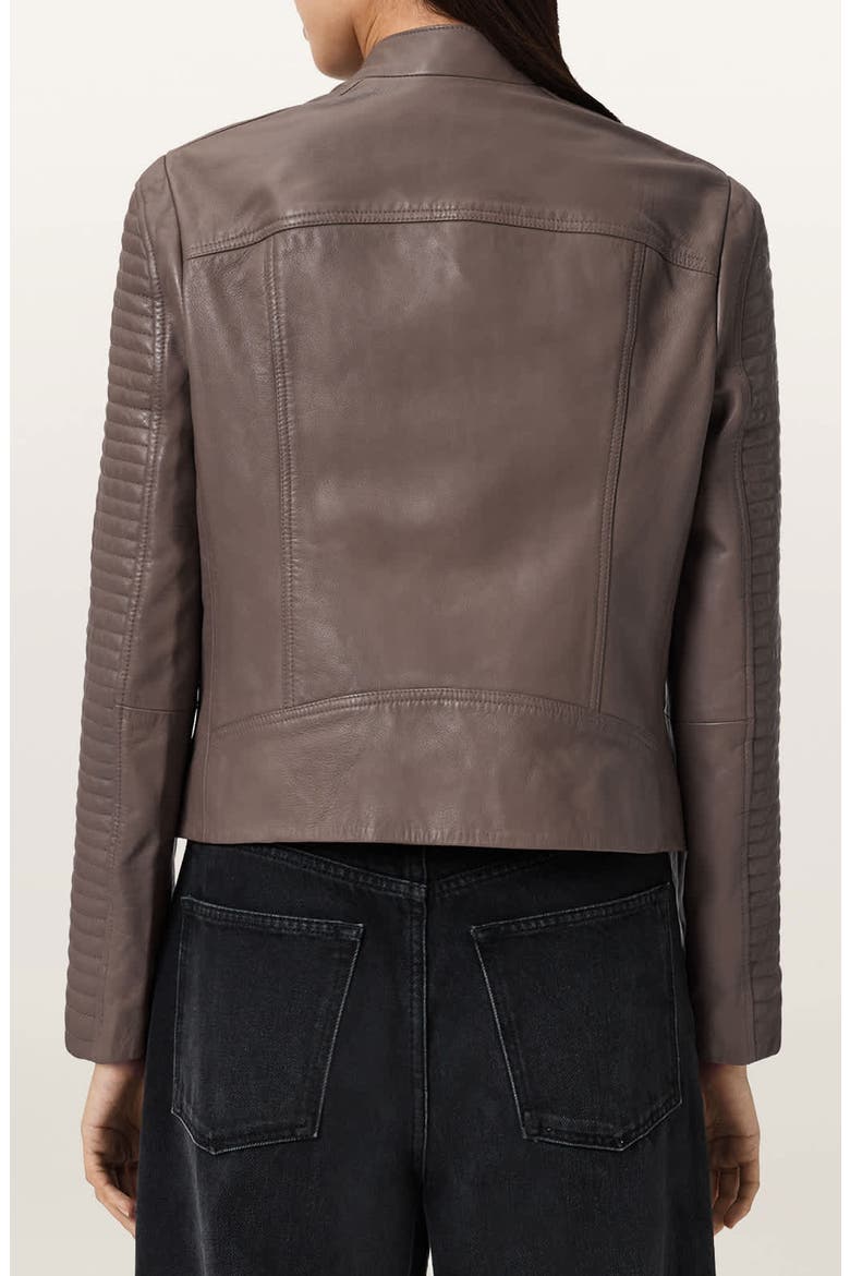 Raul Leather Biker Jacket, Alternate, color, MOCHA BROWN
