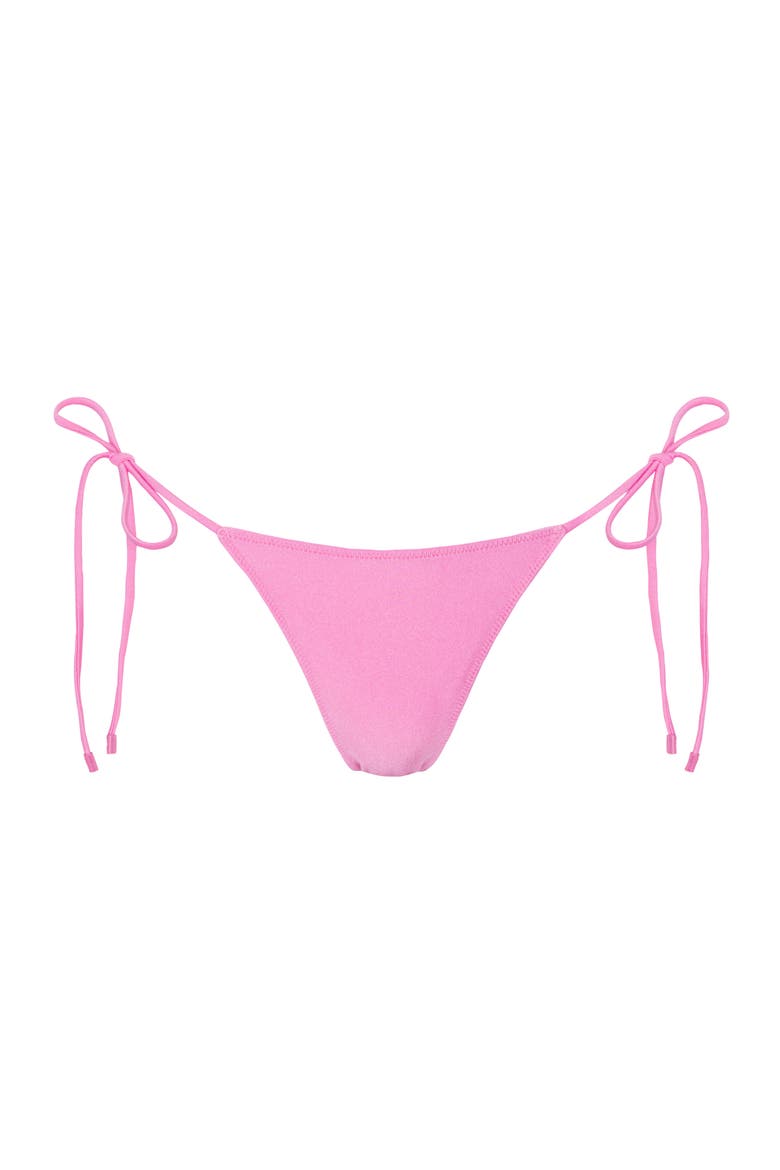 Le Triangle Tie Side Pattern Bikini Bottom, Main, color, PINK
