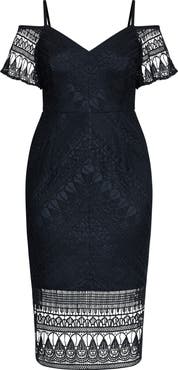 City Chic Impressions Lace Cocktail Dress