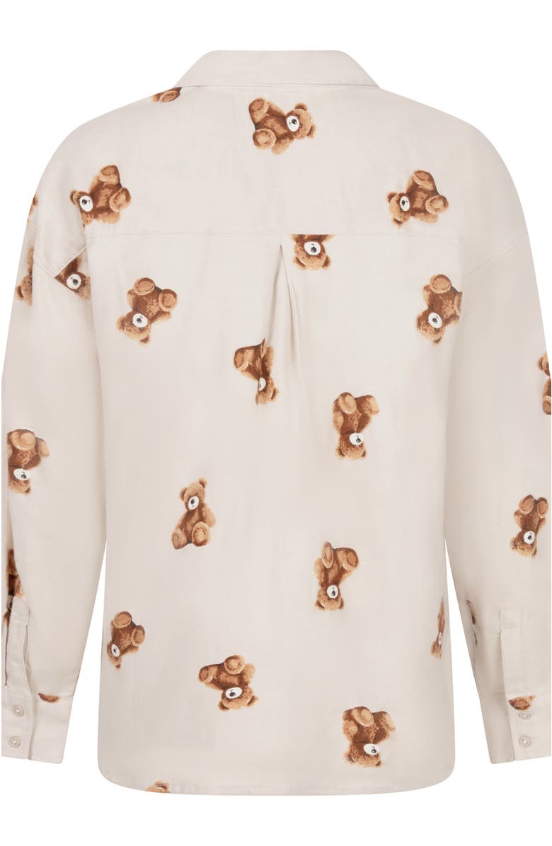 Hunkemöller Jacket Flannel Twill Bear, Alternate, color, Grey