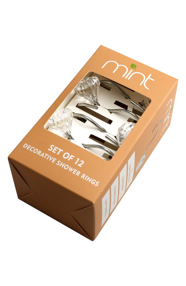 J AND V TEXTILES 12-Piece Decorative Shower Curtain Rings Set, Alternate, color,