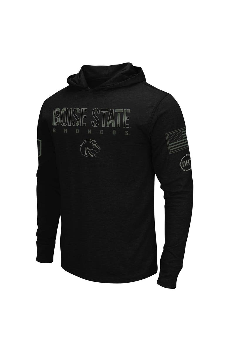 COLOSSEUM Men's Colosseum Black Boise State Broncos OHT Military Appreciation Hoodie Long Sleeve T-Shirt, Alternate, color, Black