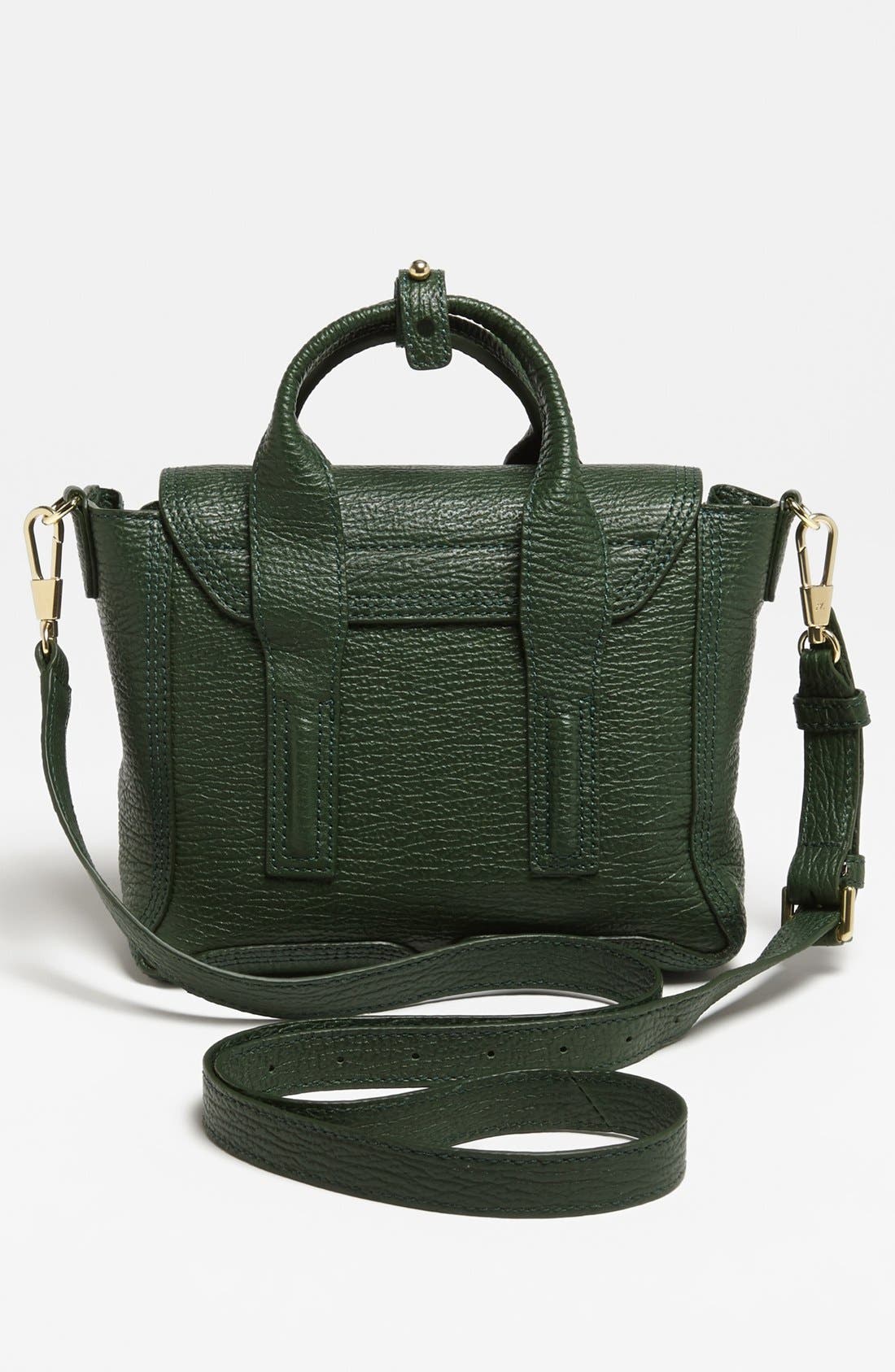 'Mini Pashli' Leather Satchel, Alternate, color, JADE