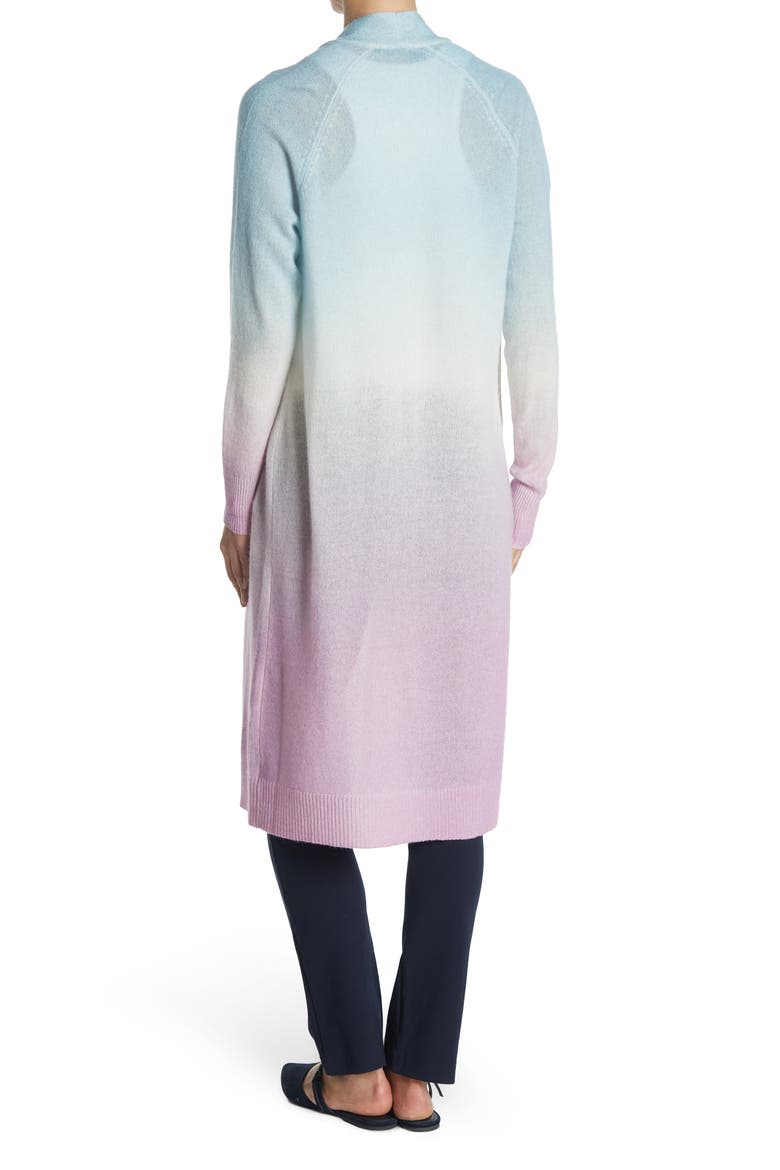 Suki Dip Dye Open Front Cashmere Cardigan, Alternate, color, ALABASTER MULTI