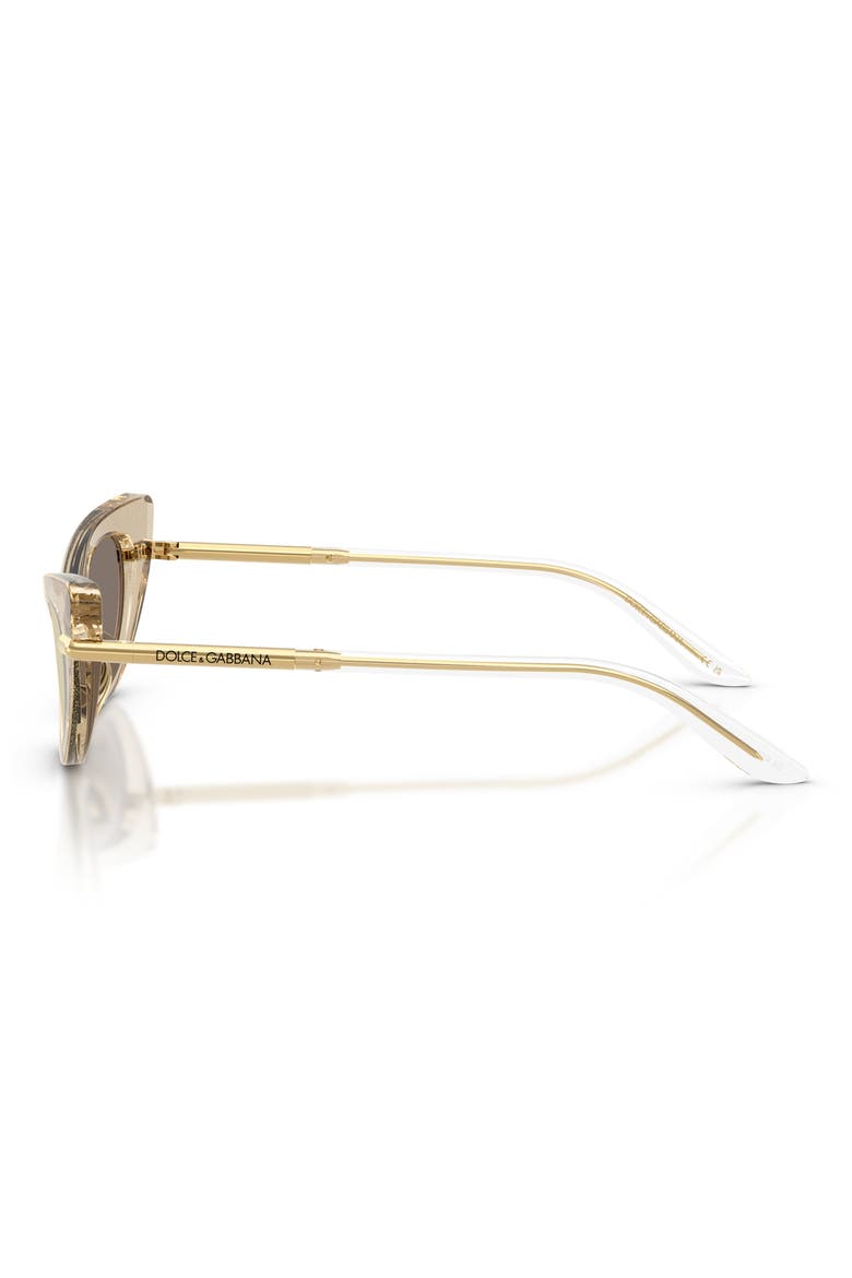 Kids' 44mm Small Mirrored Cat Eye Sunglasses, Alternate, color, GOLD / BROWN MIRROR GOLD