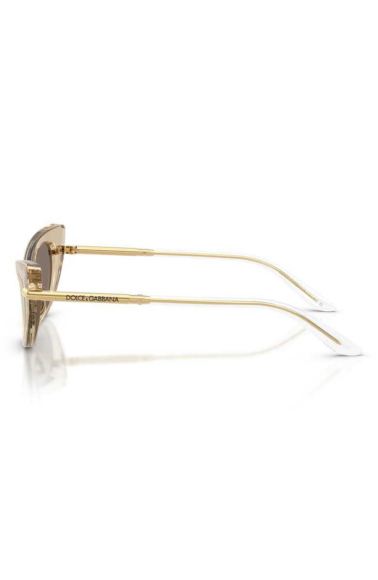 Dolce&Gabbana Kids' 44mm Small Mirrored Cat Eye Sunglasses, Alternate, color, Gold / Brown Mirror Gold