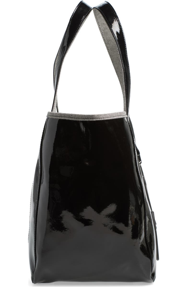 JW Anderson Belt Anchor Logo Coated Denim Tote, Alternate, color,