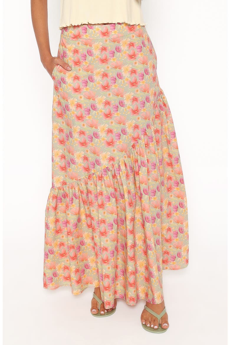 Shelbie Maxi Skirt, Main, color, SAGE WILDFLOWER