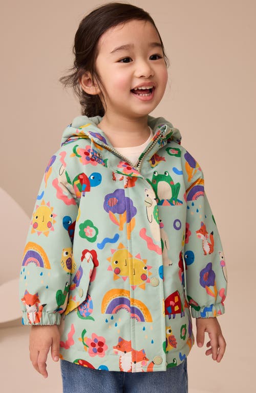 Next Kids' Print Waterproof Rain Jacket In Blue