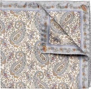 Eton Paisley Silk Pocket Square