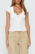 Princess Polly Kalysa Ruffle Cap Sleeve Top