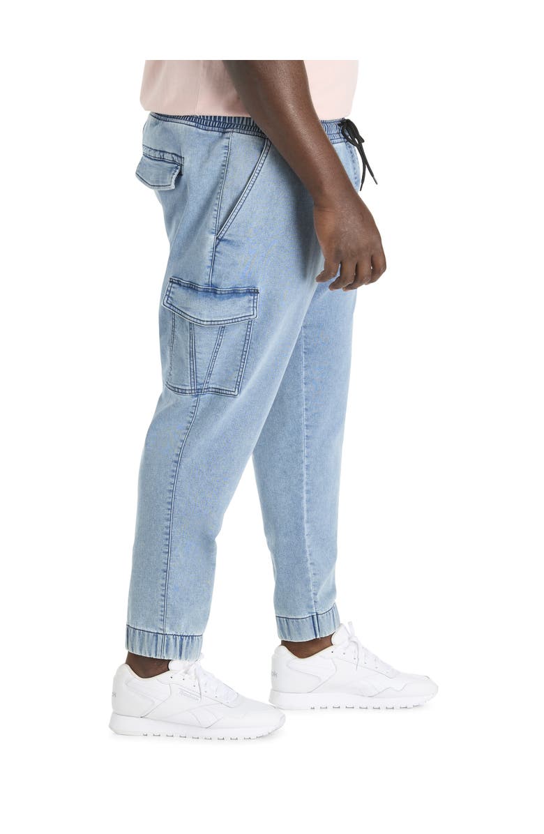True Nation by DXL Big & Tall Denim Cargo Joggers, Alternate, color, True Blues