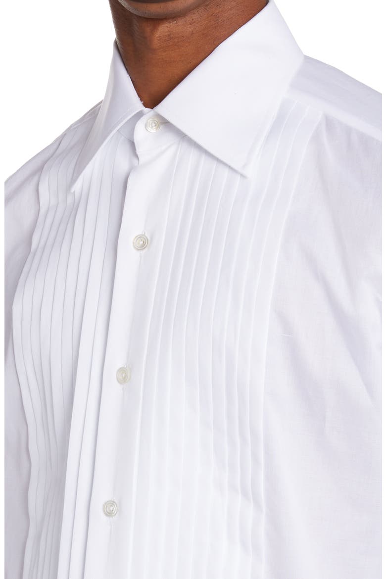 Slim Fit Poplin Tuxedo Shirt, Alternate, color, OPTICAL WHITE