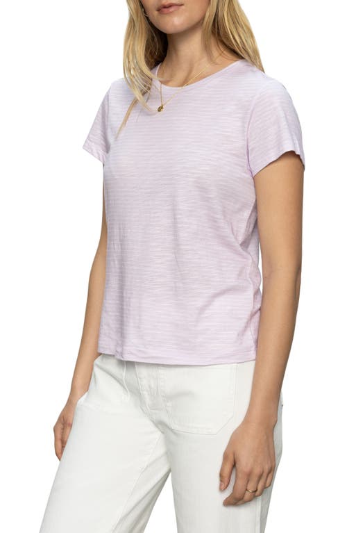 Sanctuary The Perfect Geo Print Cotton Blend Knit Top In Lavender M