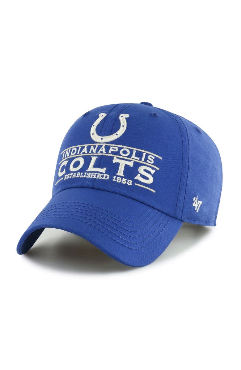 '47 Men's '47  Royal Indianapolis Colts Vernon Clean Up Adjustable Hat, Main, color, 