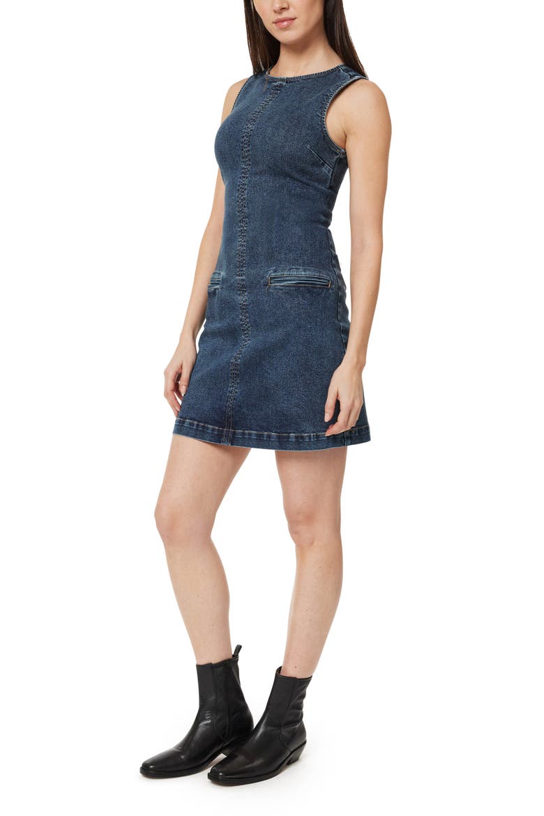 Sleeveless Denim Minidress, Alternate, color, RINSE