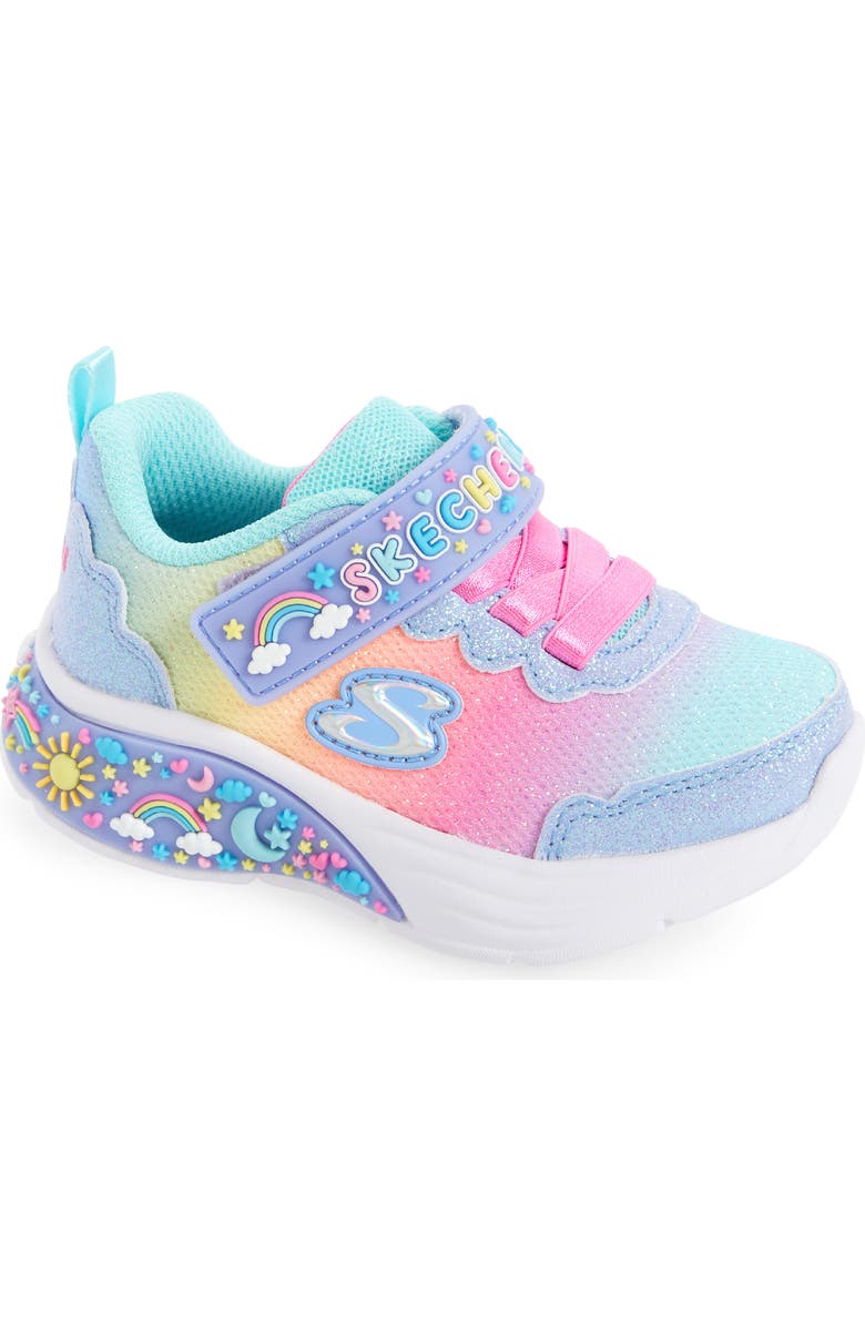 SKECHERS Kids' My Dreamers Light Up Sneaker, Main, color, Light Blue/ Multi