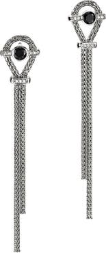 John Hardy Icon Drop Earring, Sterling Silver, Black Sapphire, Diamond (Nordstrom Exclusive)