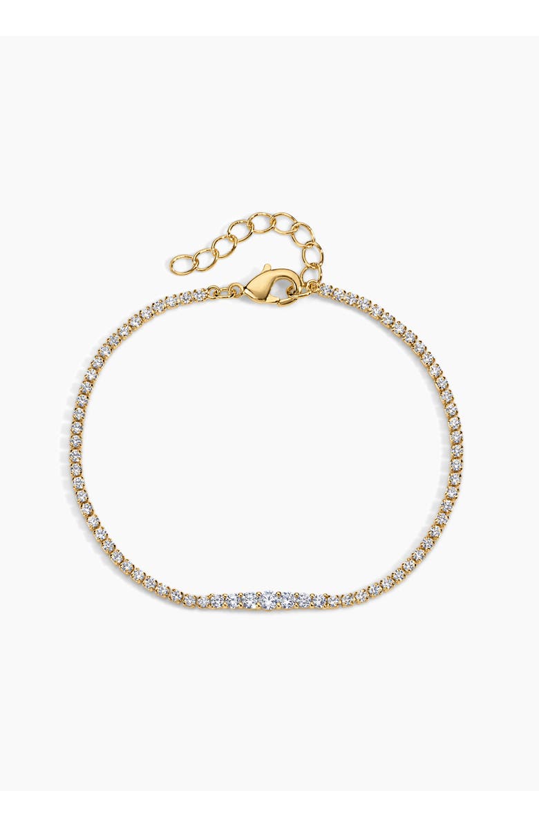 Electric Picks Frenchie Tennis Bracelet, Main, color, Gold