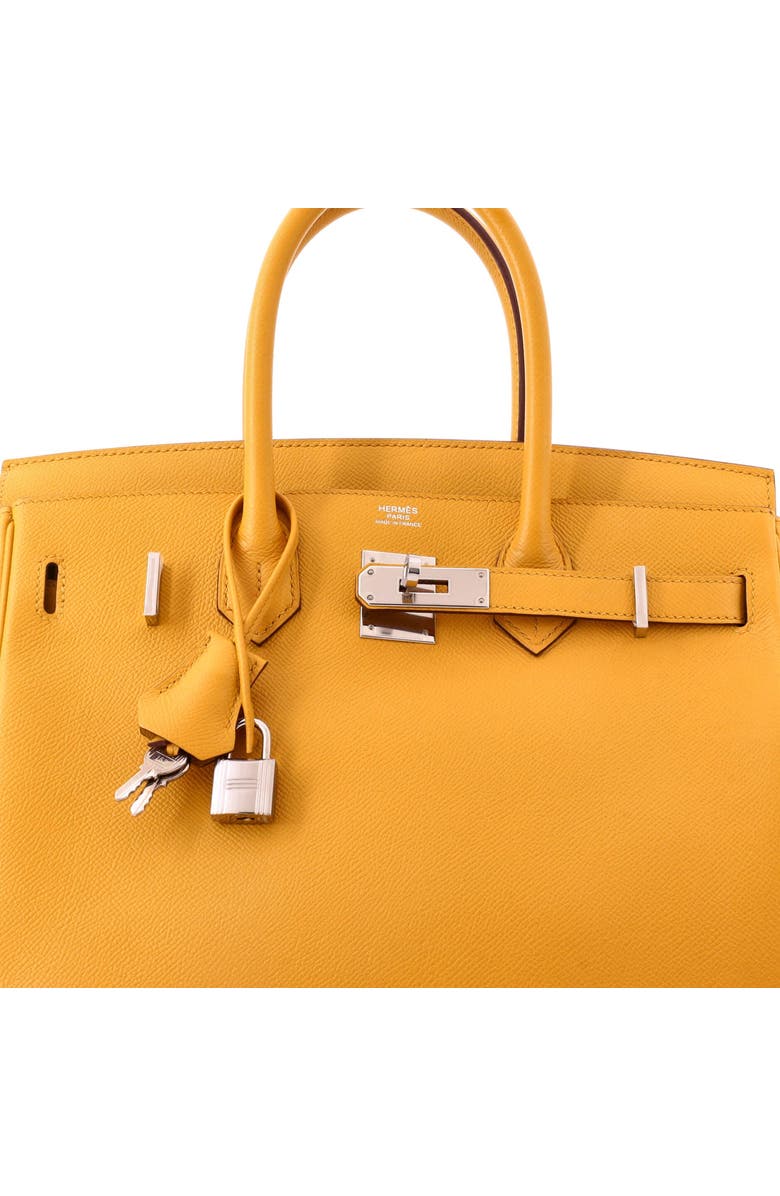 Pre-Owned Hermes Birkin Handbag Yellow Epsom with Palladium Hardware 30, Alternate, color, Jaune Ambre