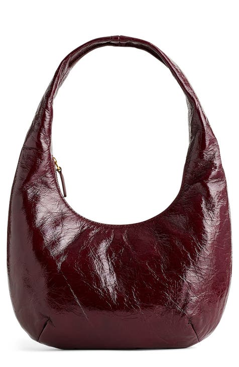 Rare Hogan Italian Leather 2024 Purse bag burgundy Nordstrom Free People