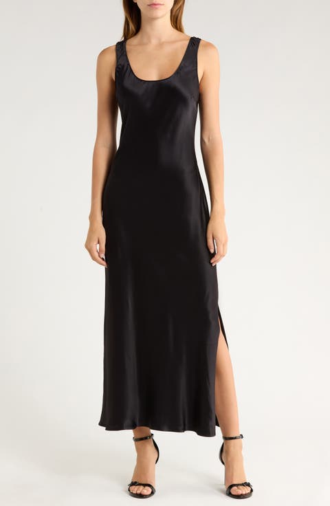 Kailani Sleeveless Satin Midi Dress