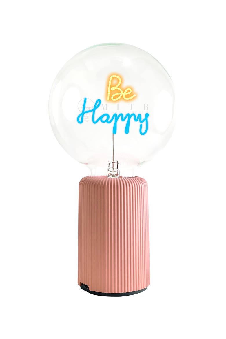 Be Happy Portable Table Lamp, Main, color, Pink