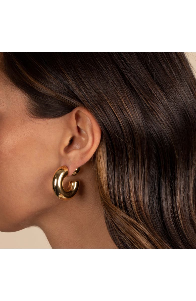 BY ADINA EDEN Two Way Ball X Hoop Stud Earring, Alternate, color,