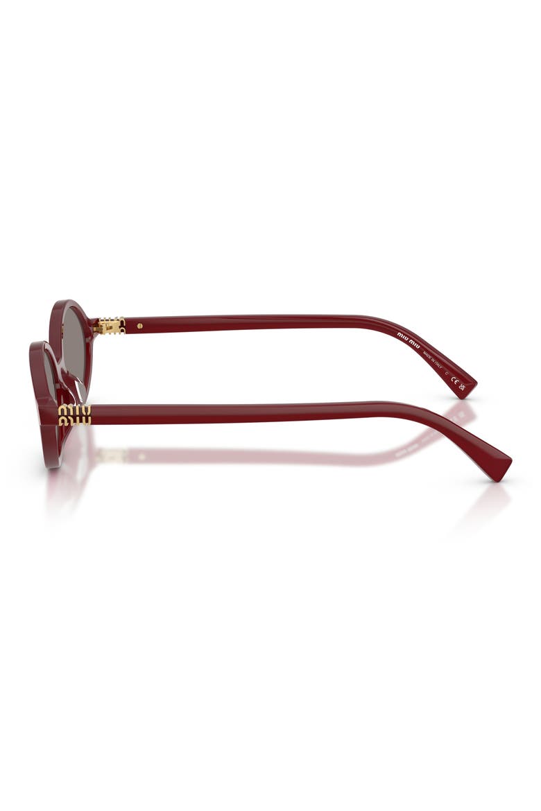 50mm Oval Sunglasses, Alternate, color, OPAL BURGUNDY / DARK GREY