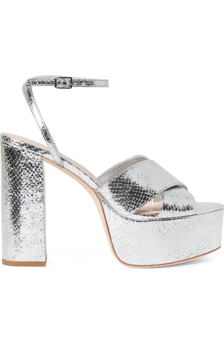 Loeffler Randall Loretta Platform Sandal, Alternate, color, Silver