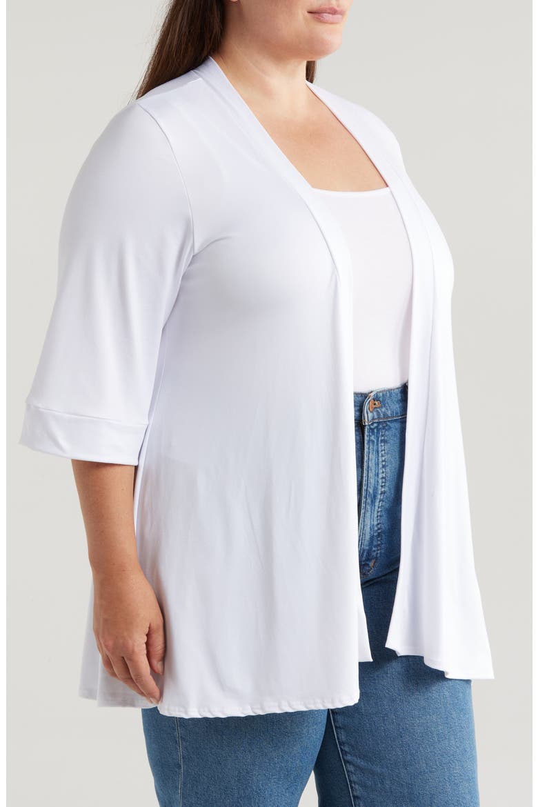 Open Front Cardigan, Alternate, color, WHITE