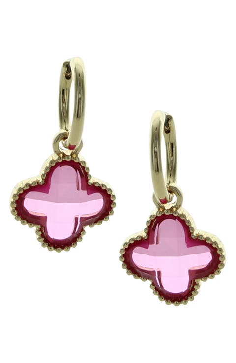 Ayan Crystal Drop Huggie Hoop Earrings