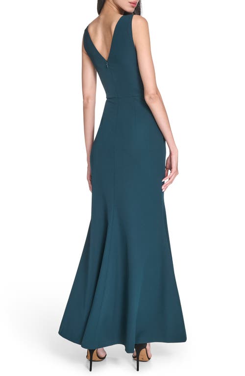 Eliza J Laguna Ruffle Mermaid Gown In Blue