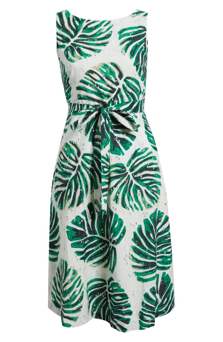 Anne Klein Sleeveless Fit & Flare Dress, Alternate, color, White Dove Multi