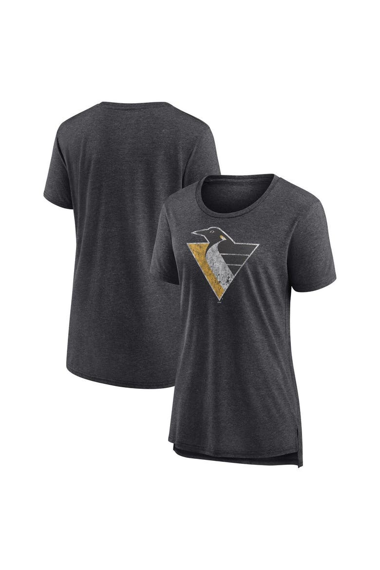 Women's Fanatics Branded Heather Charcoal Pittsburgh Penguins Special Edition 2.0 Modern T-Shirt, Main, color, Heather Charcoal